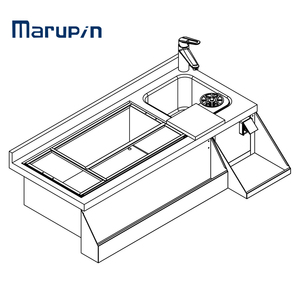 Estación de Bar Comercial de Acero Inoxidable Marupin con Fregadero, Contenedor de Hielo y Mesa de Trabajo para Bartender, para Restaurantes y Hoteles - Product Image 5