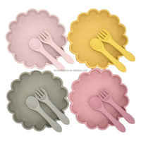 Plaque en silicone classique divisée pour tout-petits avec base à ventouse