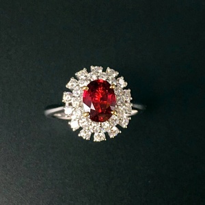 Bague en rubis synthétique rose de 2 carats, pierres précieuses en vrac pour la fabrication de bijoux, taille ronde brillante, taille personnalisable, marque Qinglong - Product Image 3