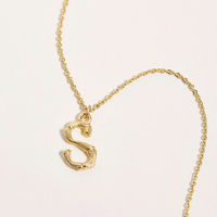Collier avec pendentif en acier inoxydable EManco, lettre initiale, 4 types de chaînes pour femmes, collier pour meilleure amie, bijoux