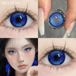 Lenti a Contatto Colorate Blu a 3 Tonalità, Effetto Occhi Grandi Naturali, Morbide HEMA con 40% di Contenuto d'Acqua, Nuovo Design, Vendita all'Ingrosso Diretta dalla Fabbrica - Product Image 3