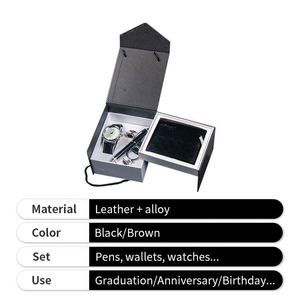 Wholesale Multi-color Watch <b>Gift</b> Set <b>Valentine</b> Day <b>Gift</b> Promotion Custom Luxury Belt Wallet <b>Gift</b> <b>Box</b> Set for Men Silk Screen - Product Image 3