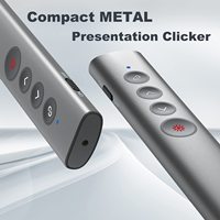 2-en-1 USB Hyperlink page tournant pointeur laser rouge sans fil présentateur clicker à distance pour présentations powerpoint rechargeable