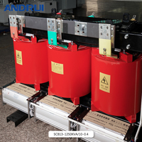 Transformateur de puissance sec à résine coulée triphasé 1250 kVA 10 kV/400 V à enroulement triple en cuivre et aluminium 50 Hz Modèle SCB13