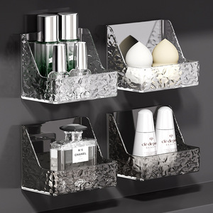 Transparent Wall Mounted Bathroom Shelf Rectangular Mirror Cabinet Storage Box For Cosmetics Vanity Organization - Product Image 1