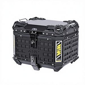 Vente en gros d'usine, coffre arrière de <span class=keywords><strong>moto</strong></span> universel en alliage d'aluminium de grande capacité 45L, anti-chute, pour tout-terrain - Product Image 1
