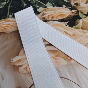 Bande élastique personnalisée en usine, sangle élastique pour ceinture de soutien lombaire, bande élastique en tissu jacquard avec logo personnalisé, 25 mm - Product Image 1