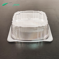 Contenitori in Plastica PET Trasparente con Coperchio a Cerniera per Alimenti, 32oz, Scatole per Insalata, Frutta e Verdura