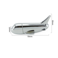 Vente flash Nouvelle clé USB 3.0 en forme d'avion en métal 4 Go 8 Go 16 Go 32 Go avec logo personnalisé