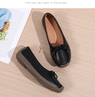 Chaussures plates décontractées pour femmes, style escargot, antidérapantes, pour femmes d'âge moyen et âgées, en microfibre, à semelle souple et respirante, pour l'automne