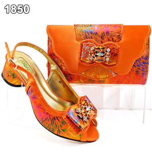 Ensemble de Chaussures de Soirée à Talons Bas et Sac Assorti de Haute Qualité Bestway, Chaussures Italiennes et Sac à Main pour Femme - Product Image 4