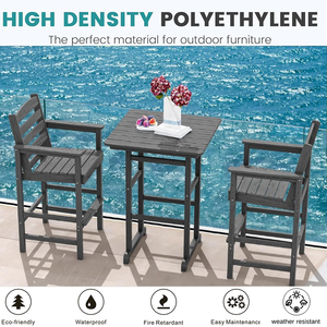 Personalizable Popular impermeable sin formaldehído Parque Balcón Adirondack Bar Altura Sillas - Product Image 2