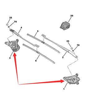 Moteur d'essuie-glace neuf 9672588580 9672588680 9816172680 pièces automobiles pour Peugeot 508 & <span class=keywords><strong>508Sw</strong></span> - Product Image 5