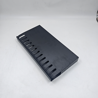Panneau de gestion de câbles métallique horizontal de 19 pouces avec boîte de rangement, organisateur de câbles à 12 fentes pour montage en rack