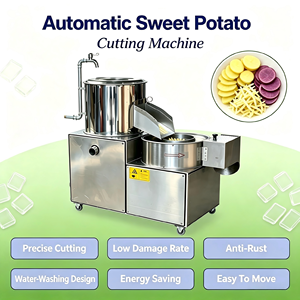 Commercial Lerford Automatic Potato Carrot Peeling Washing Slicing Machine Multifunctional Root <b>Vegetable</b> Processor 220V 300kg/h - Product Image 1