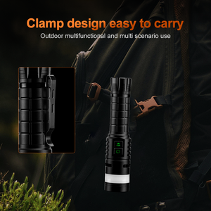 Helius Lámpara COB de luz roja y azul de emergencia para exteriores con 4 alarmas de pitido Linterna LED recargable de alta intensidad - Product Image 5