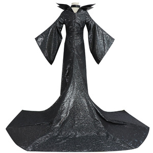 Disfraz de Maléfica de Fale Animation, Vestido Negro para Mujer Adulta, Poliéster, Conjunto Completo para Cosplay y Actuaciones - Product Image 3