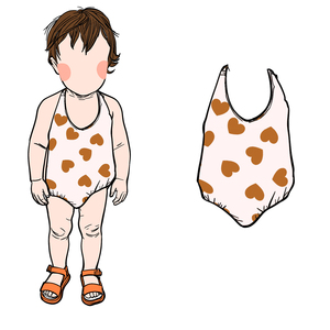 Ga-19 Pelele de algodón burbuja con estampado personalizado y tirantes ajustables para bebés y niñas pequeñas, estilo Hawaiano, Verano, Europa y América - Product Image 3