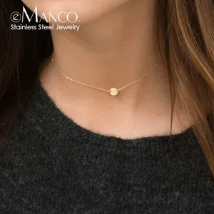 Collana con ciondolo eManco Dropshipping da donna, collana girocollo alla moda, collana in vero acciaio inossidabile con rivestimento PVD. - Product Image 1