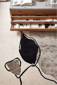 Tapis en laine noué à la main contemporain, moquette douce et moelleuse, fait main pour salon, chambre, décoration intérieure, hôtel, bureau, ambiance cosy - Product Image 6