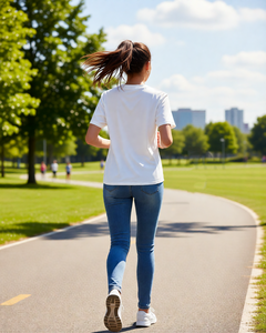 <span class=keywords><strong>เสื้อ</strong></span>ยืดคอกลม<span class=keywords><strong>สี</strong></span><span class=keywords><strong>ขาว</strong></span>สำหรับ<span class=keywords><strong>ผู้หญิง</strong></span> สไตล์ลำลอง สปอร์ต ระบายอากาศได้ดี ผ้าถัก ไม่เป็นขุย เหมาะสำหรับฤดูร้อน - Product Image 2