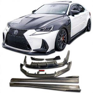 Kit Carrozzeria in Fibra di Carbonio per Lexus IS 2013-2019, Spoiler, Diffusore, Minigonne Laterali, Labbro Anteriore, Kit Carrozzeria IS200 IS300, Paraurti Anteriore e Posteriore - Product Image 1