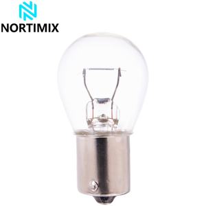 Лампа Nortimix P21W 12В для габаритных огней, стоп-сигналов, противотуманных фар и заднего хода, 21Вт, цоколь BA15s, гарантия 1000 часов - Product Image 1