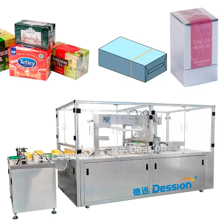 Automatische Kartonbox Zellophan-Verpackungsmaschine Teebeutel Zellophan-Verpackungsmaschine Parfümkarton Zellophan-Verpackungsmaschine