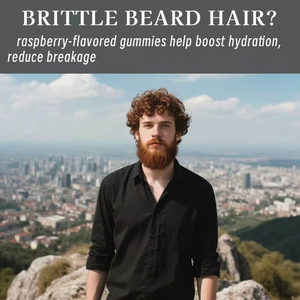 Gomitas de Biotina para el Crecimiento de la Barba, para un Cabello Facial Más Grueso y Fuerte, Reduce la Rotura, Hidratación, Sabor Frambuesa, 100% Natural - Product Image 5