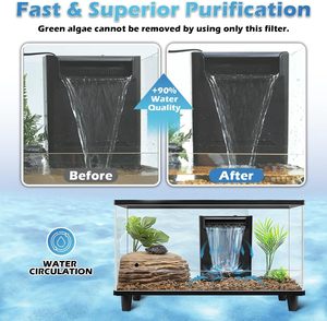 Thác nước sinh học-lọc mực nước thấp cho nước ngọt nước mặn Fish Tank bò sát tôm ếch rùa <span class=keywords><strong>Aquarium</strong></span> Lọc - Product Image 4