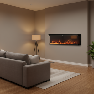 Cheminée électrique murale encastrable de 72 pouces, 1500W, télécommandée, avec protection contre la surchauffe - Product Image 2