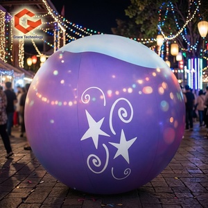 Ballon LED Gonflable à Changement de Couleur Télécommandé, Ballon LED Gonflable Lumineux pour Fête avec Impression de Logo Personnalisé pour Événement de Noël - Product Image 1