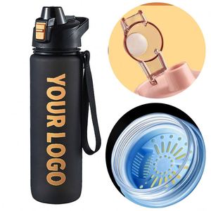 Hot Sale 32 Oz Sports Gym Water Bottle <b>Large</b> Capacity Plastic Cup Rope Portable Space Cup Custom Outdoor Travel Bottle - Product Image 1