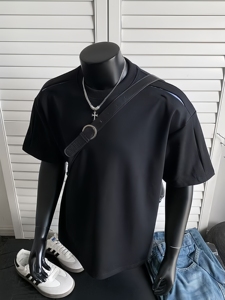 T-shirt décontracté unisexe en <span class=keywords><strong>jersey</strong></span> à manches courtes, style streetwear, avec magnifique imprimé rétro Hell Star, 100 % coton, coupe ample, anti-boulochage - Product Image 3