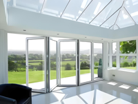 Portes pliantes intérieures modernes en alliage d'aluminium étanches pour chambre et cour, design raffiné pour villas et appartements