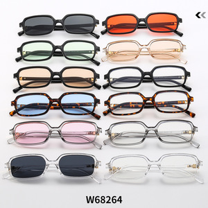 แว่นกันแดดทรงสี่เหลี่ยม W68264 กรอบเต็ม ป้องกันแสงสีฟ้า UV400 สำหรับทุกเพศ น้ำหนักเบา สไตล์ลำลอง สำหรับผู้ใหญ่ - Product Image 1