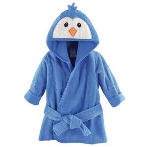 Fast Delivery Cotton Terry Animal Shape Baby Bathrobe New Style Kids Hooded Bath Towel