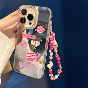 Prendre de l'espace poignet lanière miroir 3in1 TPU PC housse de téléphone portable pour Iphone 7 8 X Xr Xs 11 12 13 14 15 16 Pro Max - Product Image 6