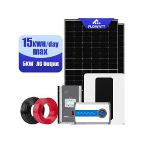 Flowatt Factory Price Home Use 110-120V Off-grid Solar Power Systems Lithium Ion Battery