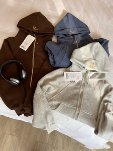 Giacca Sportiva Casual da Donna L-u-l-u, <span class=keywords><strong>Felpa</strong></span> Primaverile Traspirante <span class=keywords><strong>con</strong></span> Zip e Cappuccio, Fodera Ricamata, Top da Yoga - Product Image 4