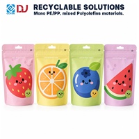 Bolsa Doypack al por Mayor con Cierre de Presión y Gráfico de Frutas para Envasado de Snacks y Exhibición en Tiendas