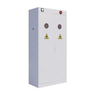 Armoire à bouteilles de gaz en acier à chaîne <span class=keywords><strong>fixe</strong></span> interne de style industriel, ignifuge et sécurisée, avec alarme, pour deux bouteilles inflammables - Product Image 1