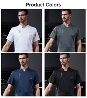Veste de chef à manches courtes personnalisée avec logo OEM pour hommes, femmes, unisexe, cuisine, restaurant, boulangerie, café, restauration, uniforme de cuisinier