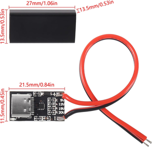 Eparthub pd/qc प्रकार-c यूएसबी फास्ट-चार्ज प्रोटोकॉल ट्रिगर बोर्ड 9v/12v/15v/20v/20v आउटपुट, 5a अधिकतम, <span class=keywords><strong>arduino</strong></span>/रास्पबेरी पी पावर - Product Image 5