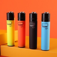 Offre Spéciale – Briquets à gaz en plastique noirs personnalisables avec logo, à silex, vente en gros