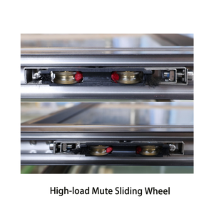 <span class=keywords><strong>Puerta</strong></span> <span class=keywords><strong>Corredera</strong></span> de Bolsillo con Riel Oculto Empotrado en la Pared, Marco de Aleación de Titanio-Magnesio, Doble Vidrio Templado, Prevención de Incendios, Interior - Product Image 6