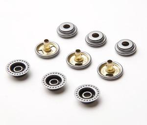 Boutons métalliques cachés en laiton noir texturé mat fantaisie, 4 parties, 10MM 11MM 13MM 14MM, pour vêtements - Product Image 4