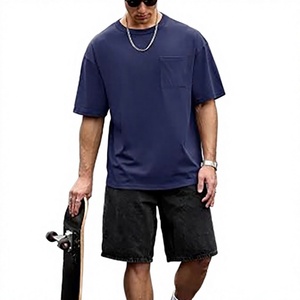 T-shirt Homme Luxe Oversize en Coton Épais Coupe Décontractée Streetwear Minimaliste Décontracté - Product Image 2