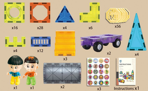 139Pcs DIY Aimants Carreaux de Construction avec ABS CE CPC STEAM Magnetic Blocks Sets - Product Image 2