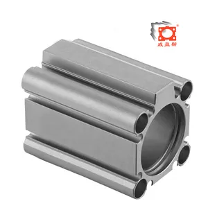 Gran oferta, tubo neumático de aluminio, barril de cilindro neumático compacto para CQ2, barril de cilindro neumático compacto
